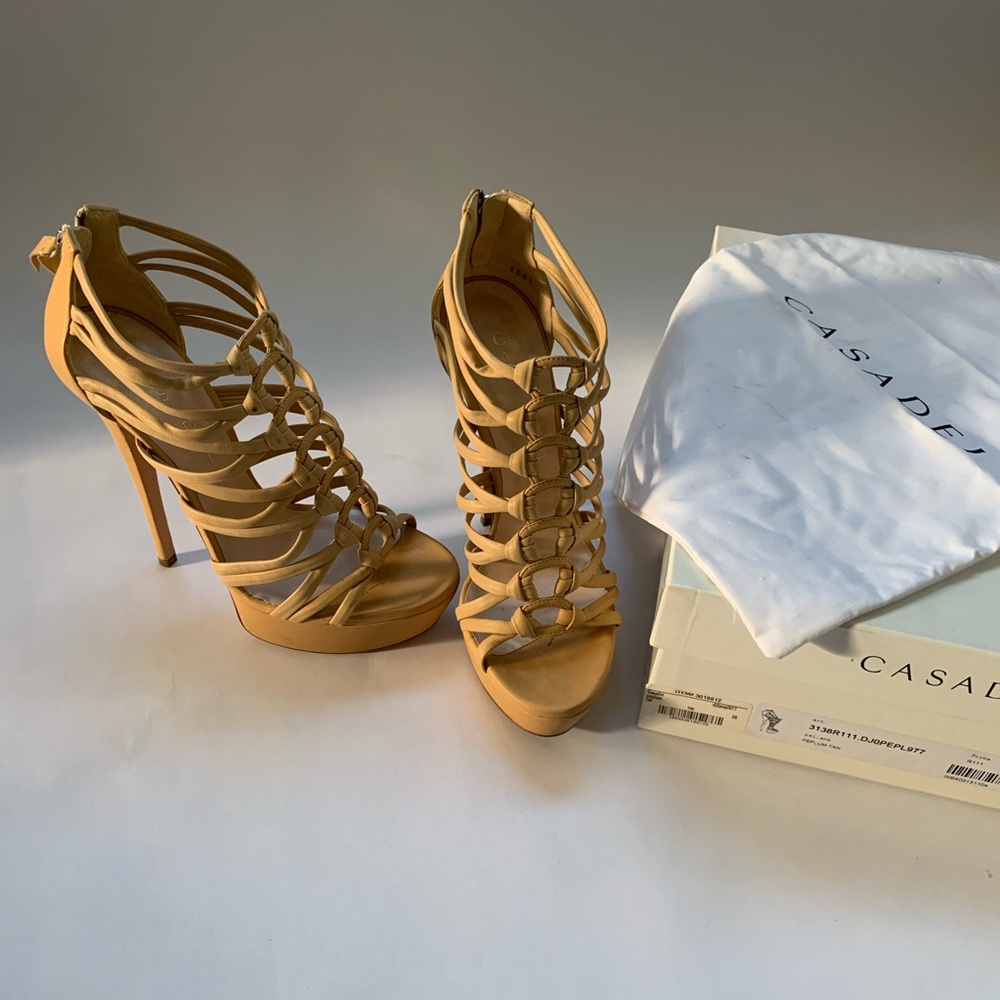 CASADEI leather platform heels